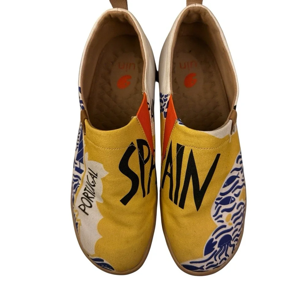 UIN Spain Shoes Women's 9.5 EU 41 Art Travel Slip On Loafers W1010593‎ Toledo